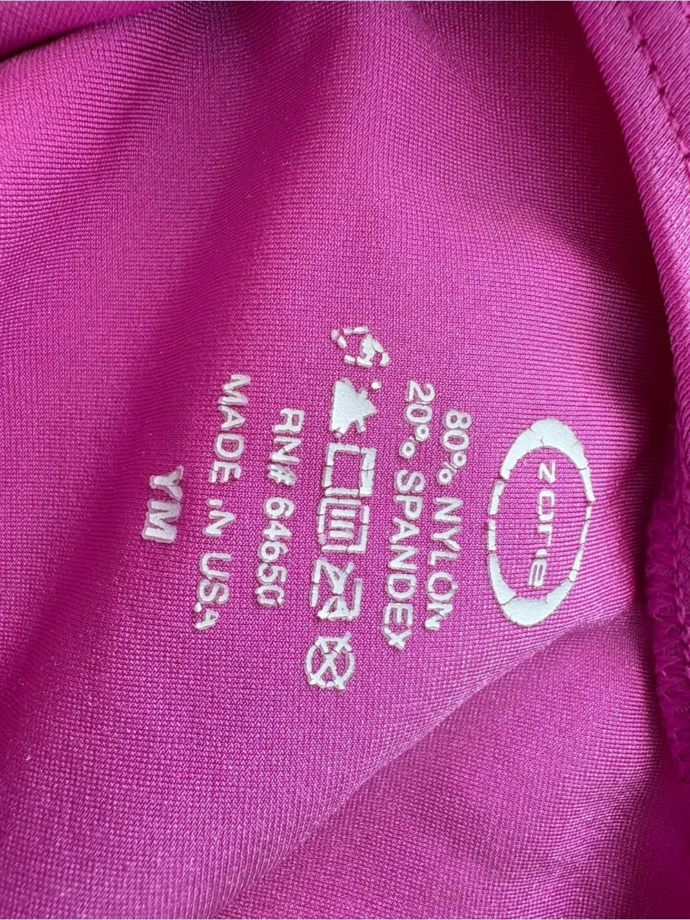 Girls Size YM Pink Sequin Gymnastics OnePiece Leotard Strong Is Beautiful Sporty